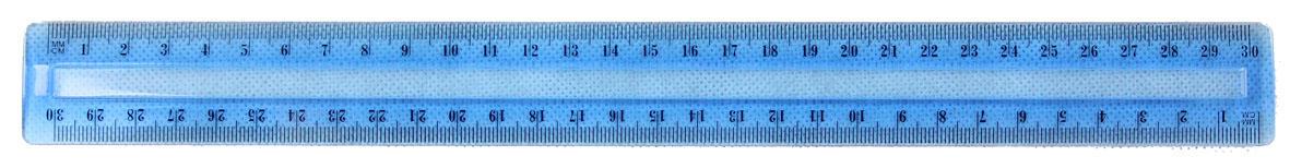 Pravítko 30 cm 12ks v balení modré transparentné